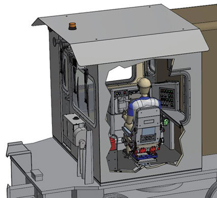 Design of the conductor's cab 